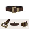 Style Rivet Leather Belt With Alloy Pin Buckle For Casual Outfits And Street Fashion