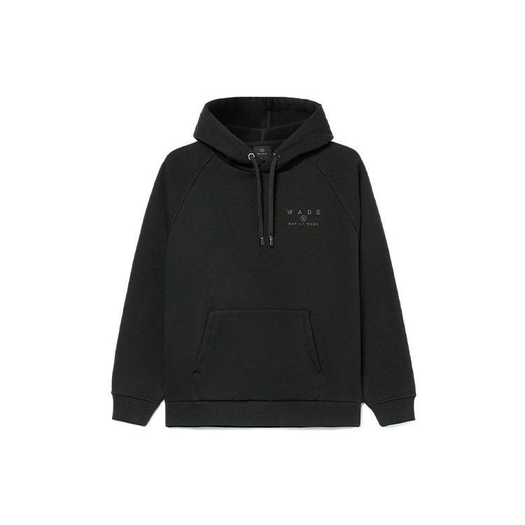 Li Ning Sweatshirts Unisex Black Hooded Thickened Regular AWDR799-4