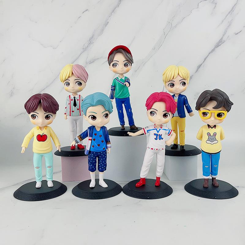 

Kawaii Bangtan Boys ПВХ фигурки игрушки группы армейские куклы подарок для фанатов девочек