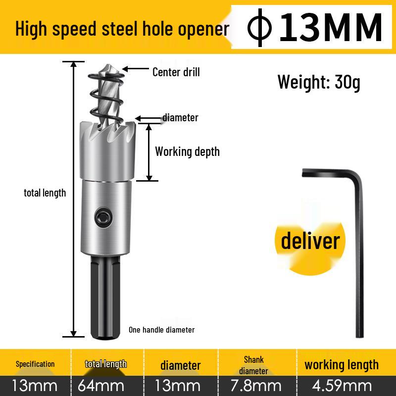 Høyhastighets hullbor i rustfritt stål for metall og aluminium