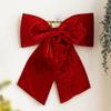 Festive Velvet Christmas Bow Red DIY Velvet Bow Large Hanging Bow Party