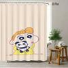 Crayon Shin-Chan All Characters Big Group Photo Scene 2D Print Waterproof Shower Curtain, Vibrant Blue Sky With Full Cast Bathro