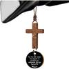 Cross For Car Mirror Hanging, Christian Gifts for Women Men, Christian Car Accessories - Scan Phone for Daily Bible Verse, Rearview Hanging Cross