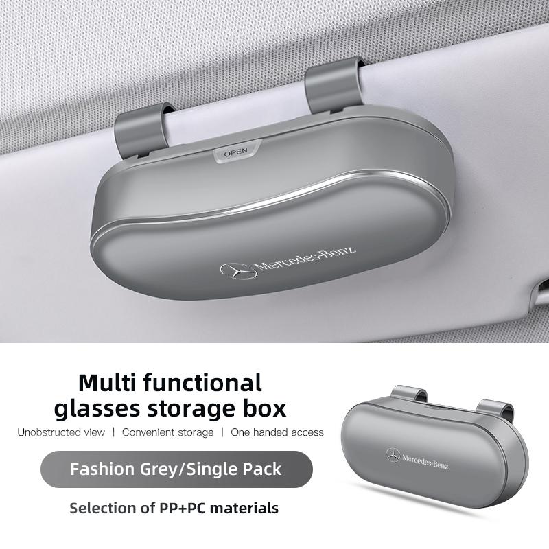 ULA5 Car Sun Visor Glasses Case Anti-Scratch Sunglasses Storage Box For Mercedes-Benz GLC X253 X254 C-Class W205 W206 A-Class W177 GL