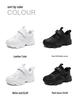 2025 Spring Kids Solid Color Soft Sole White Leather Sports Shoes
