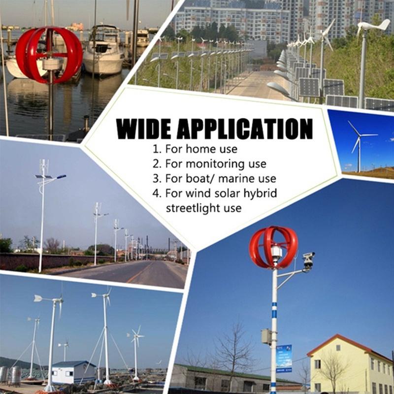 8000W 12/24V Windturbine mit 10 Rotorblättern MPPT-Regler Kleine Windturbine für den Heimgebrauch Geräuscharm Hohe Effizienz