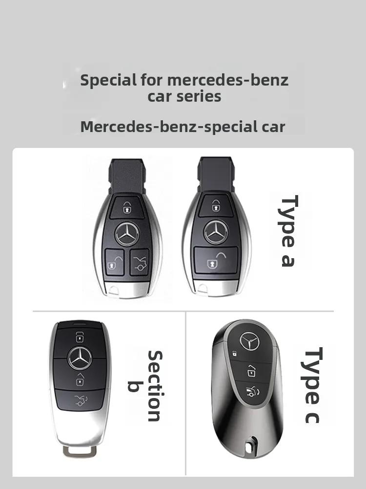 Pro Mercedes Benz C E S Třída GLC W206 W223 W214 E300 C260 C300 S450 S500 S400 Pouzdro na klíče od auta s dálkovým ovládáním Kryt Držák na klíčenku