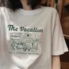Retro Japanese Short Sleeve Print Tshirt Womens Harajuku Short Sleeve Casual Womens Tshirt Clothing Street Aesthetic Clothes