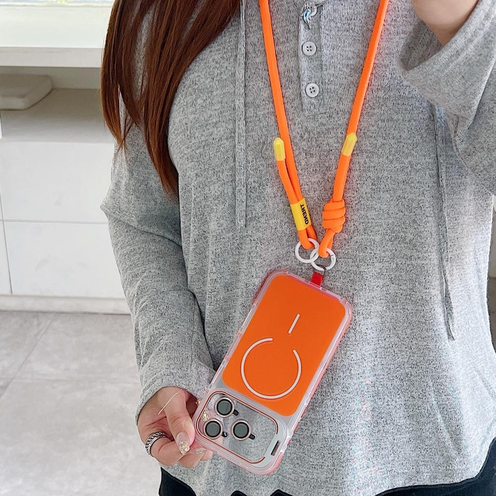 Ενισχυμένο Λουράκι Κορδόνι Anti-loss Crossbody Θήκη Για iPhone 17 16 Pro Max 11 12 13 14 15 Plus Αναδιπλούμενο Κάλυμμα με Μαγνητικό Κάλυμμα και Βάση