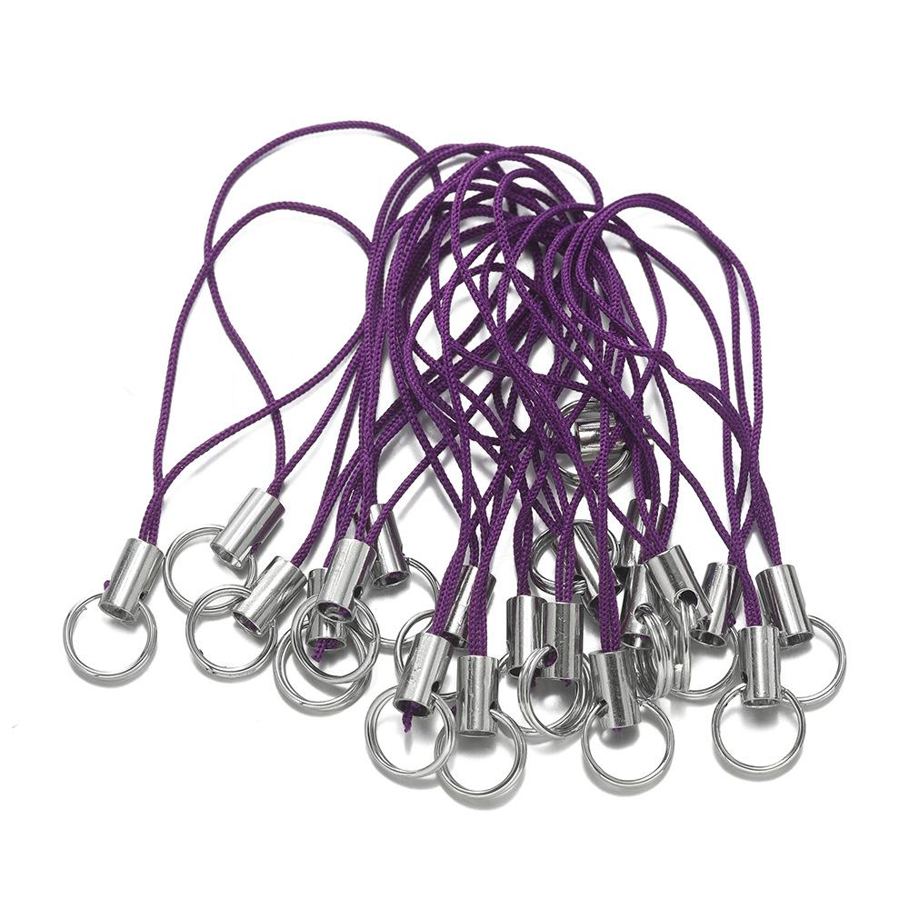 Mobile Set Charms for DIY Jewelry Accessories 50pcs Strap Charm Cord Lanyard Strap Cords Lobster Clasp Rope Keychains Hooks