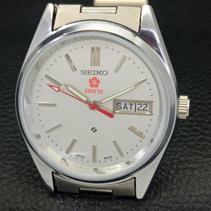 REFURBISHED SEIKO EXPo 70 AUTOMATIC 6309A JAPAN MENS SILVER DIAL WATCH A427265-2 QRL-a427265