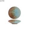 Creative Texture Ceramic Deep Plate Vintage Salad Plate Thick Soup Plate Dessert Pasta Plates RestaurantFeatured Tableware