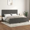 3125776 vidaXL Bed Frames with Headboard Dark Grey 200x200 Cm Velvet