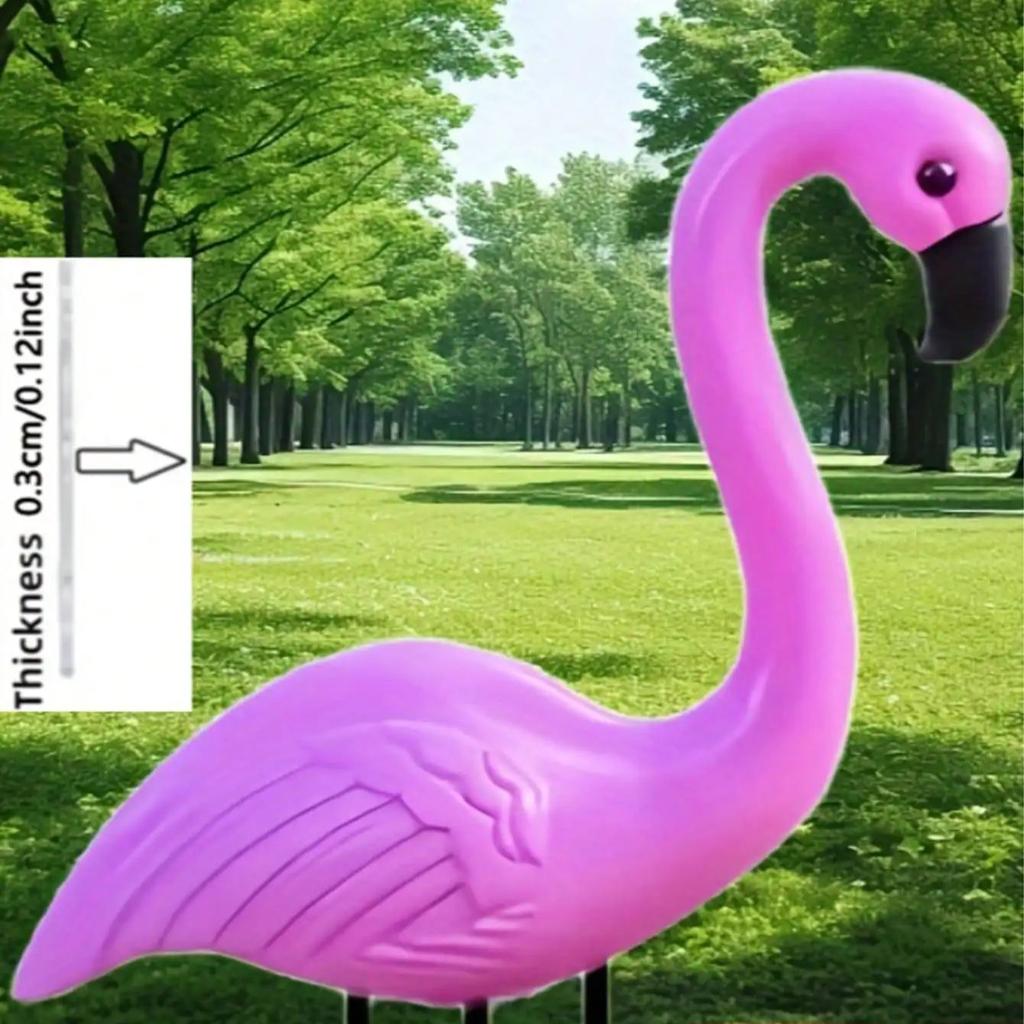 Classic pink flamingo garden decoration, suitable for garden terrace party decoration and outdoor gardening gifts,