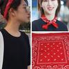 Headscarf Men's Small Square Scarf Scarf Men's Sunscreen Silk Scarf Women's Bag Head Fashion Autumn with Cashew Flower Decorative Scarf