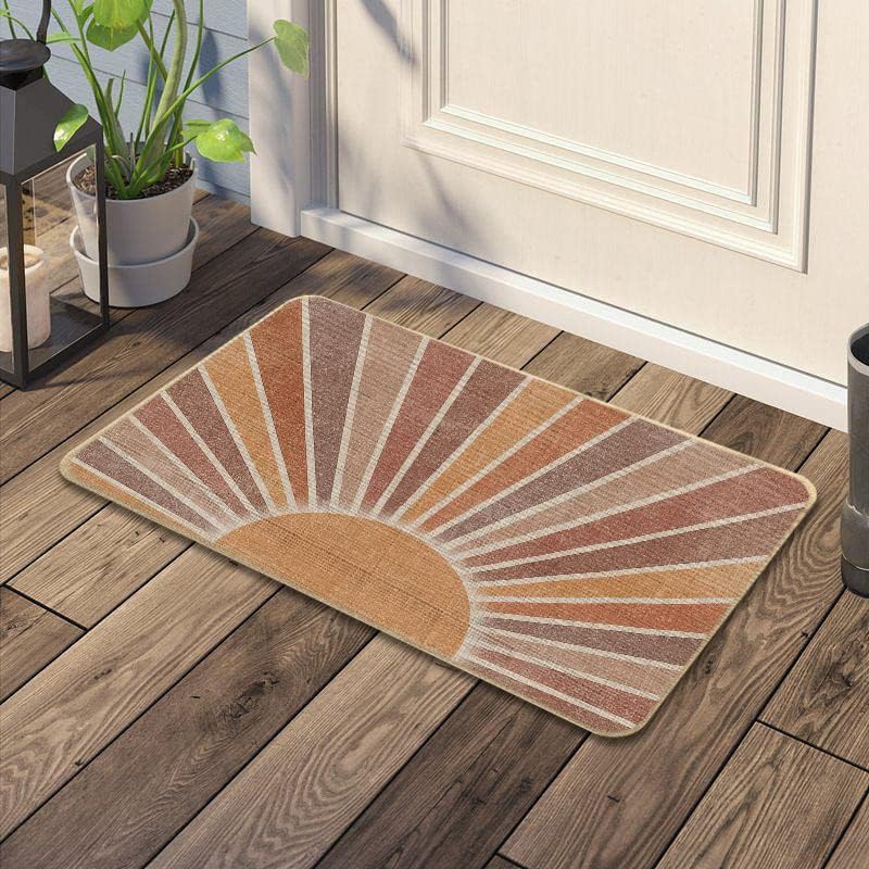 DOTAIN Boho Sun Door Mat Doormat Door Mats Decor,Sunshine Door Mats for Bedroom Farmhouse Home Entryway Front Door Porch Outdoor Indoor Entrance