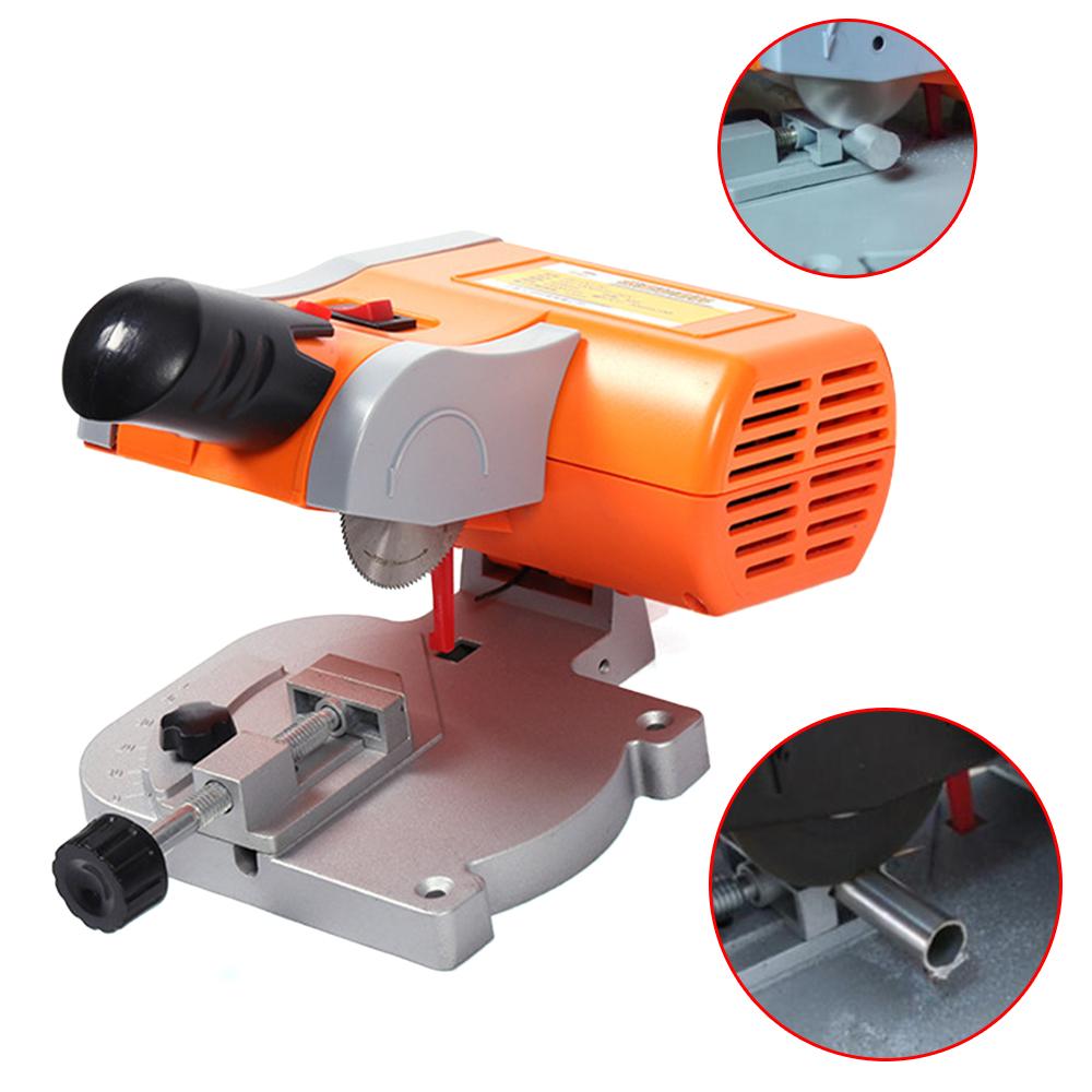 220V 90W Micro Desktop 45°Cutting Machine Suitable for Cut Wood, Plastic, Stone, Non-ferrous Metals 25x14x15cm