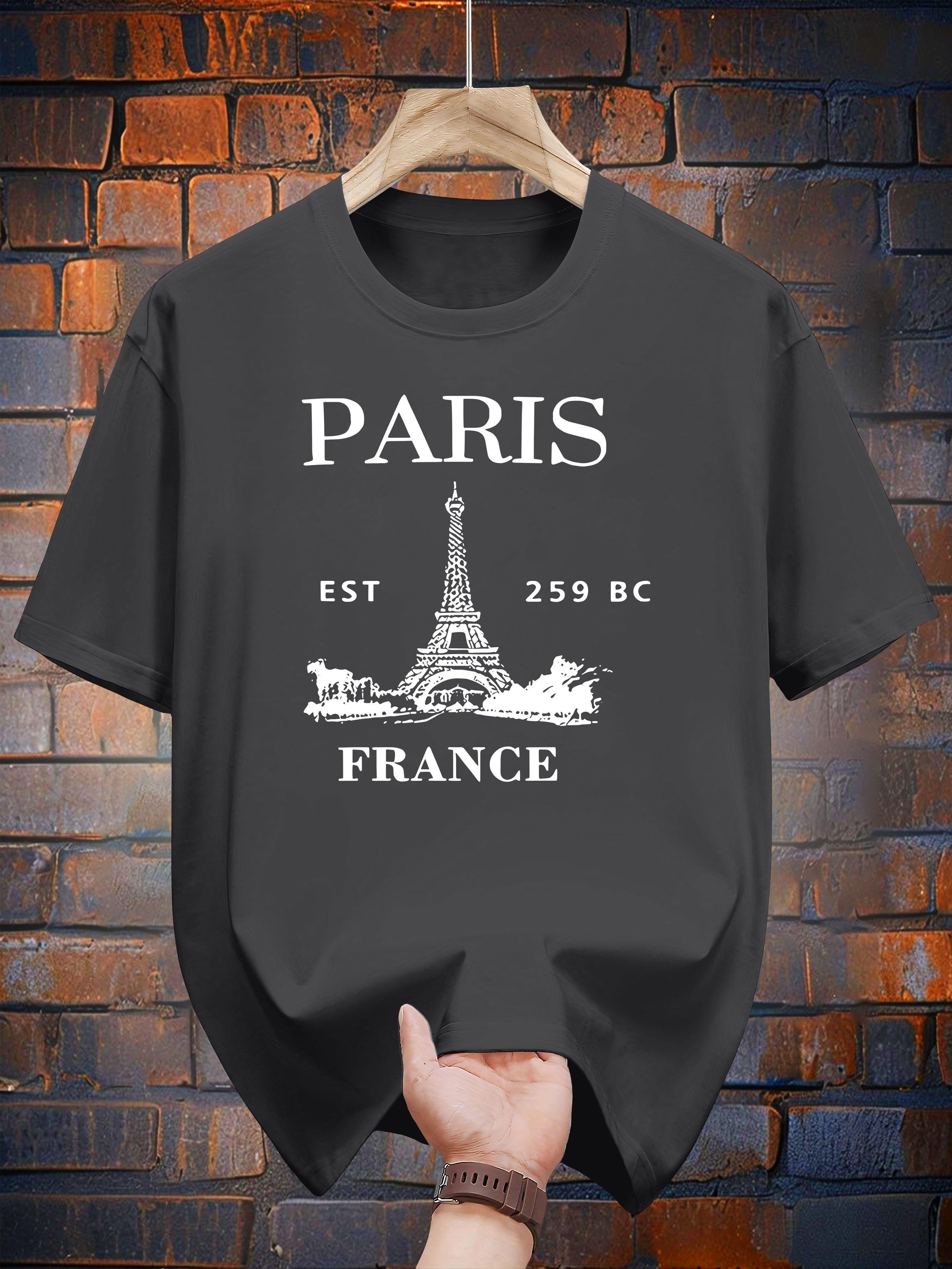 Paris Eiffel Tower Graphic T-shirt - 100% Cotton XL