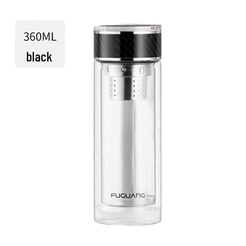 FUGUANG Elegant Crystal Double-Layer Glass Tea Cup