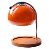 Aroma Wax Melting Lamp Retro Wood Storage Tray Glass Candle Warmer Lamp Bedroom Bedside Ambient