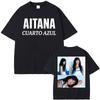 2026 Singer Aitana Cuarto Azul Tour Camisetas Gráficas Unisex Moda Femenina Estética Camiseta de Manga Corta Algodón Camiseta Casual