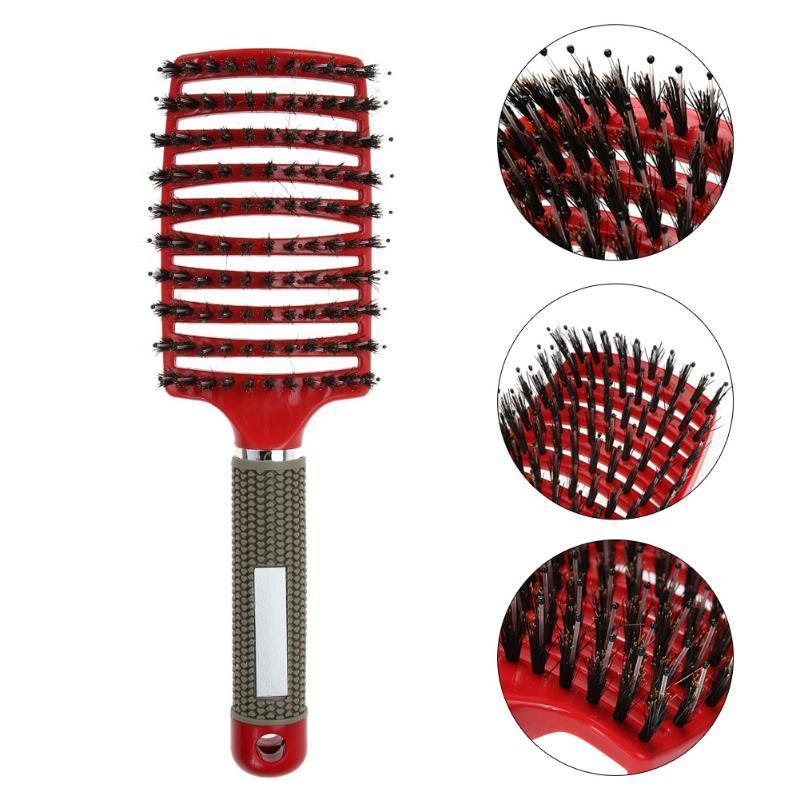 Hair Brush Scalp Massage Comb Hairbrush Bristle Nylon Women Wet Curly Detangle Hair Brush for Salon Hairdressing Styling Tools
