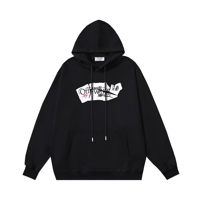 1928 Off-White 2025 Autumn/Winter New Broken Paper Arrow Printed Hoodie for Men and Women