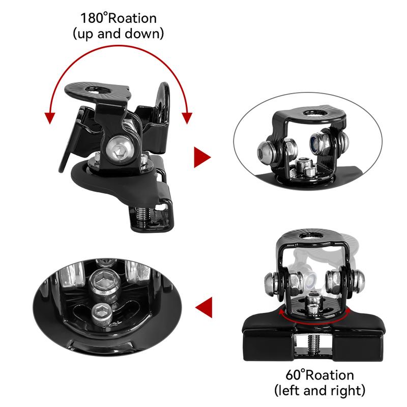 Universal Car Mount Work Light Bracket Clamp Stainless Steel Pillar Hood Offroad Led Work Light Bar Holder Accessories