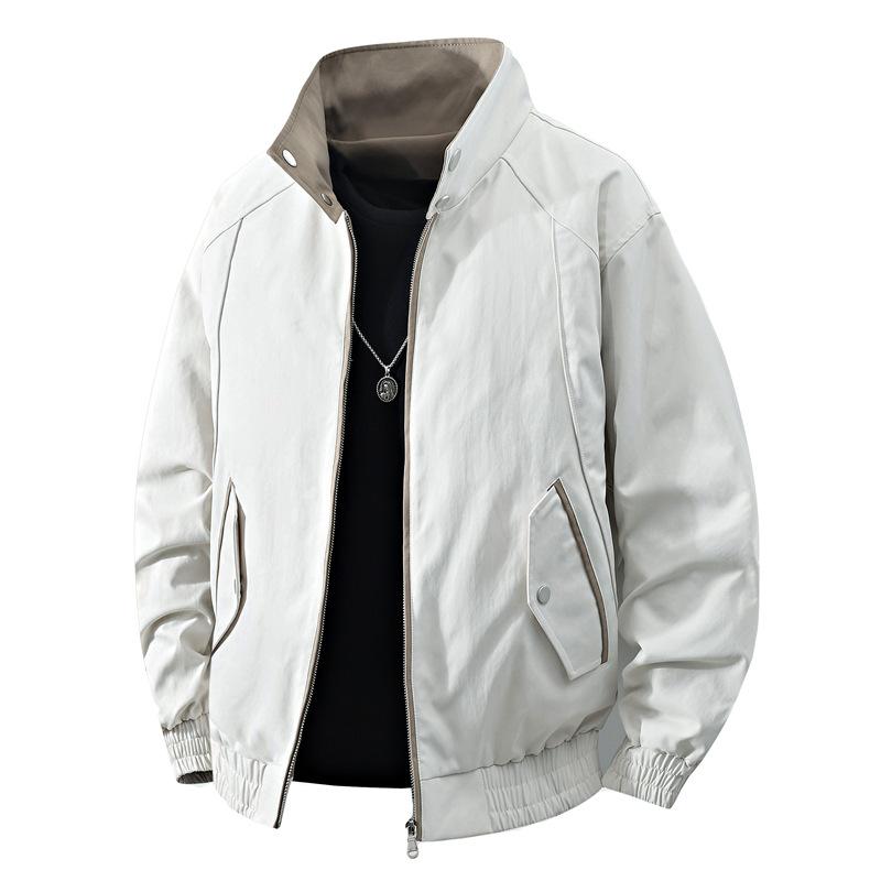 

Новая осенняя куртка в корейском стиле, похожая на хлопковую, мужская, со стойкой, универсальная, публичная версия M бежевый