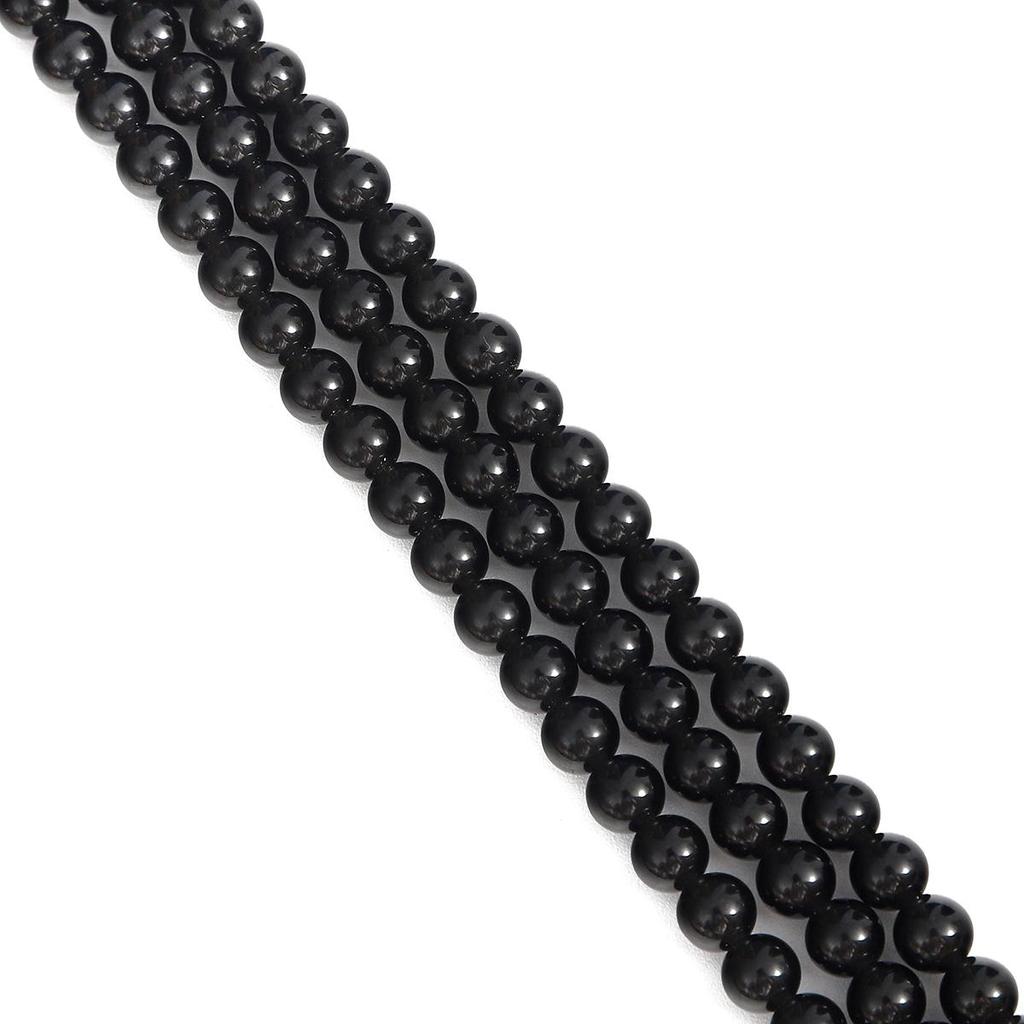 32-62 stk natursteinperler svarte obsidian runde perler for smykkelaging DIY armbånd halskjede