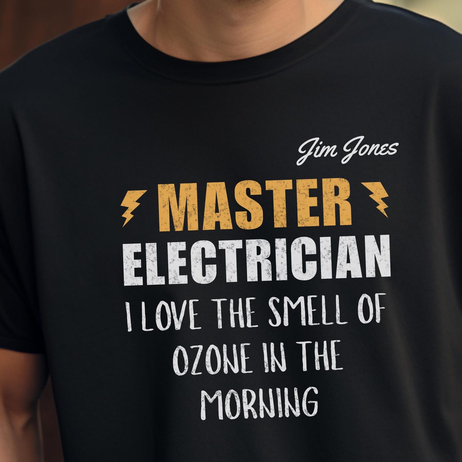 Funny Electrician T-Shirt: Love the Smell of Ozone - Unisex Cotton Tee 3XL