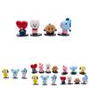 BTS BT21 7-teiliges Set Babyphone-Figuren, Ornamente, Tortenaufsatz, Spielzeug, Geschenk