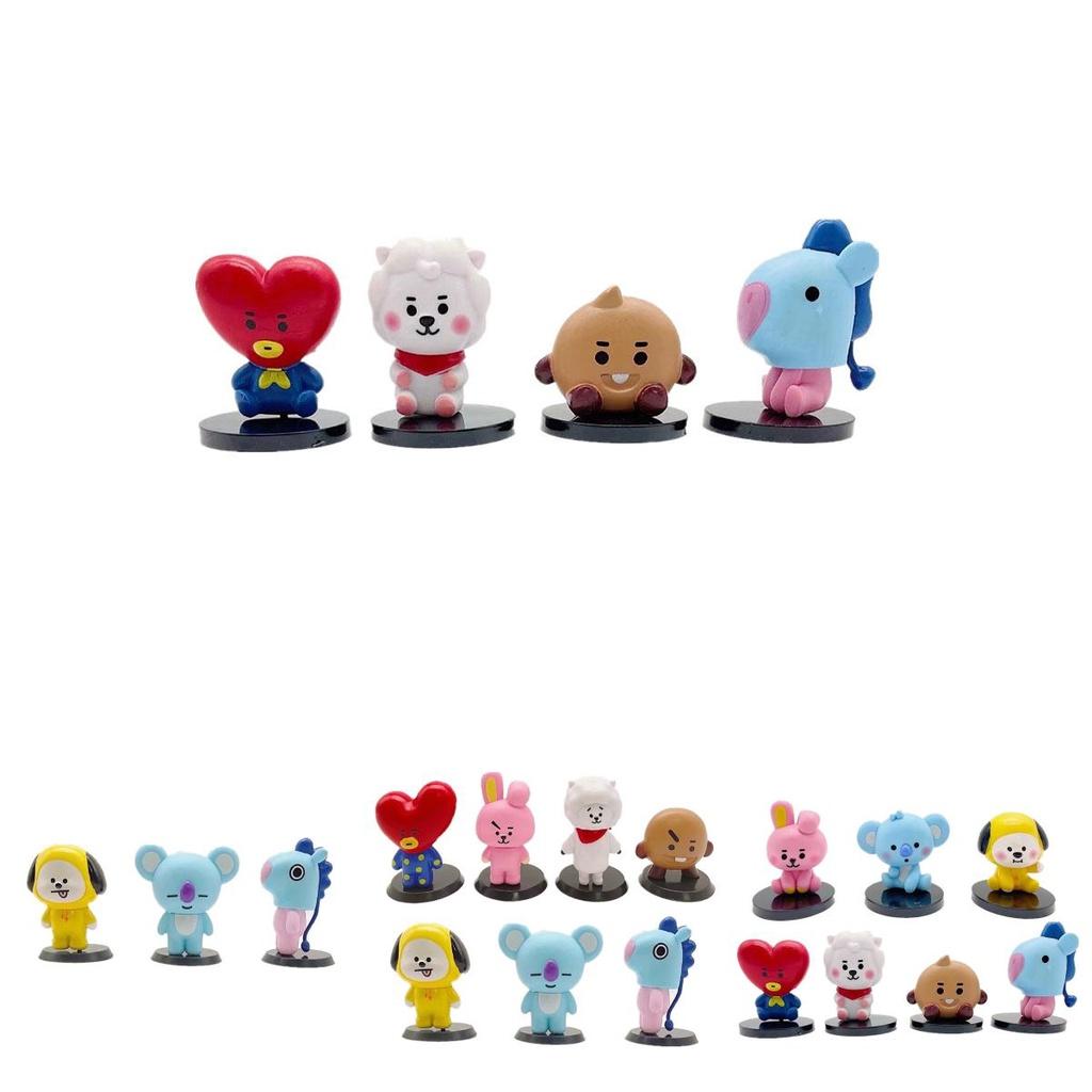 BTS BT21 7-teiliges Set Babyphone-Figuren, Ornamente, Tortenaufsatz, Spielzeug, Geschenk