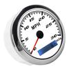 Universal GPS Speedometer 30MPH Speed Gauge IP67 Waterproof with Red Backlight for Marine Boat Car TruckWhite Dial