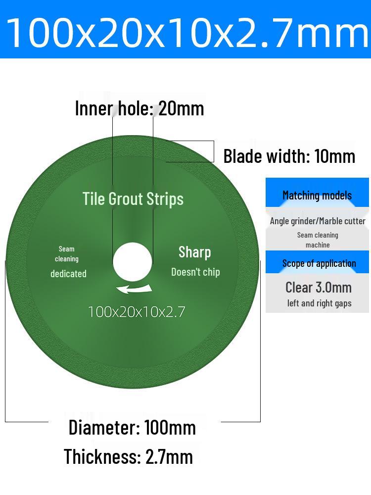 Ultradünne Diamant-Winkelschleifer: Fugenfüller, Schneidewerkzeug und Fliesenreinigungswerkzeug