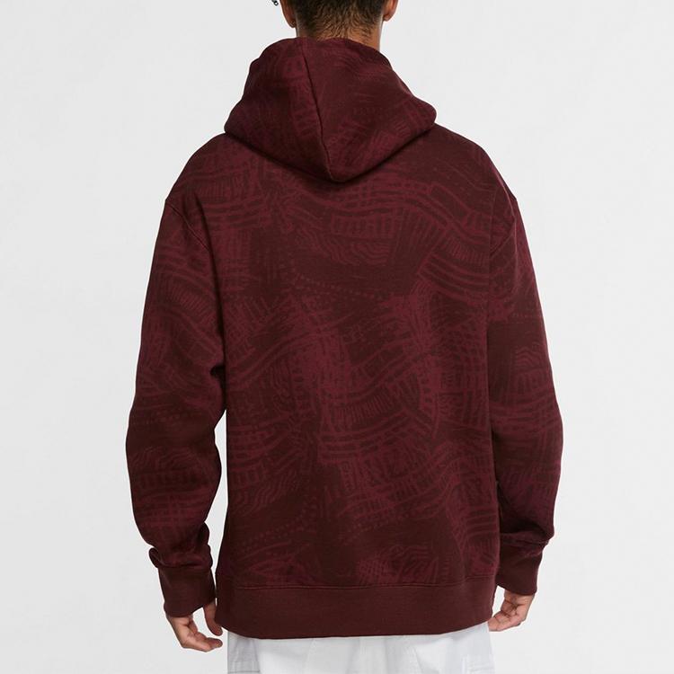 Nike SB Skateboardová ležérní fleecová mikina přes hlavu Pánské topy vínová CK5125-638
