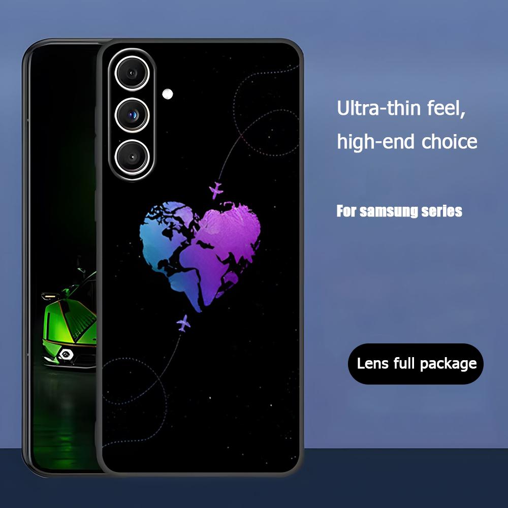 

Design Aircraft Route Popular Phone Case For Samsung Galaxy S26 S25 S24 S23 S22 S21 Plus Ultra Note20 Soft Black Galaxy S24