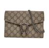 [Pre-Owned] Dionysus Tiger Head Buckle Logo Beige Lining GG High-Quality Synthetic Canvas WOC Wallet Crossbody Shoulder Bag - Good #MO9NUA