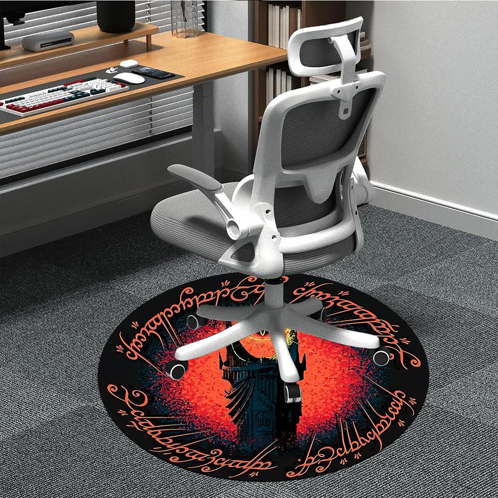 

1pc The Lord of the Rings Office Round Area Rug, Under Office Chairs Bedroom Living Room Home Decor, Room Decoa1022180 80cm by 80cm