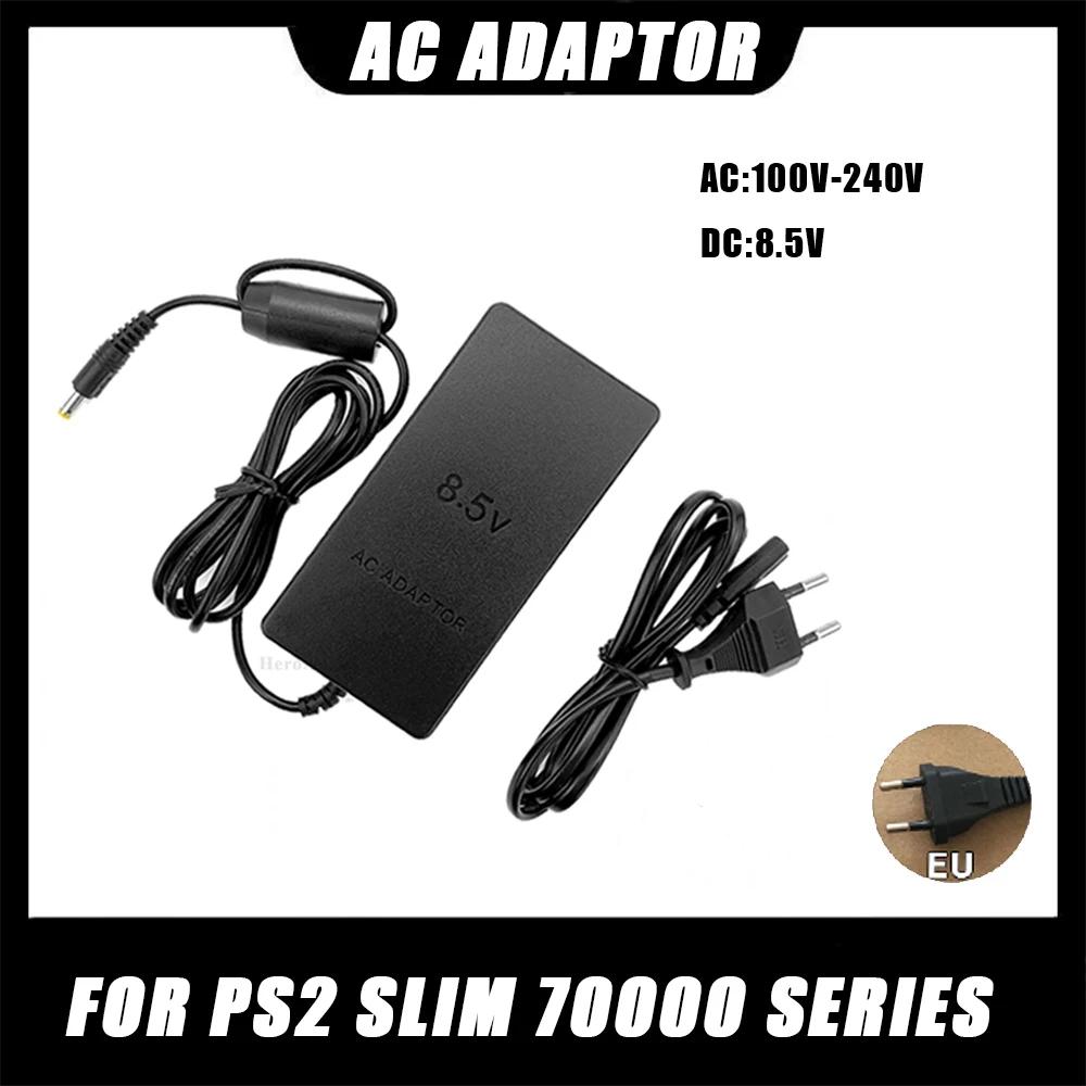 NEUES Netzteil für PS2, Ersatz-AC-Adapter, Ladekabel, 100-240 V DC, 8,5 V für die PS2 Slim 70000-Konsole, EU-Stecker/US-Stecker