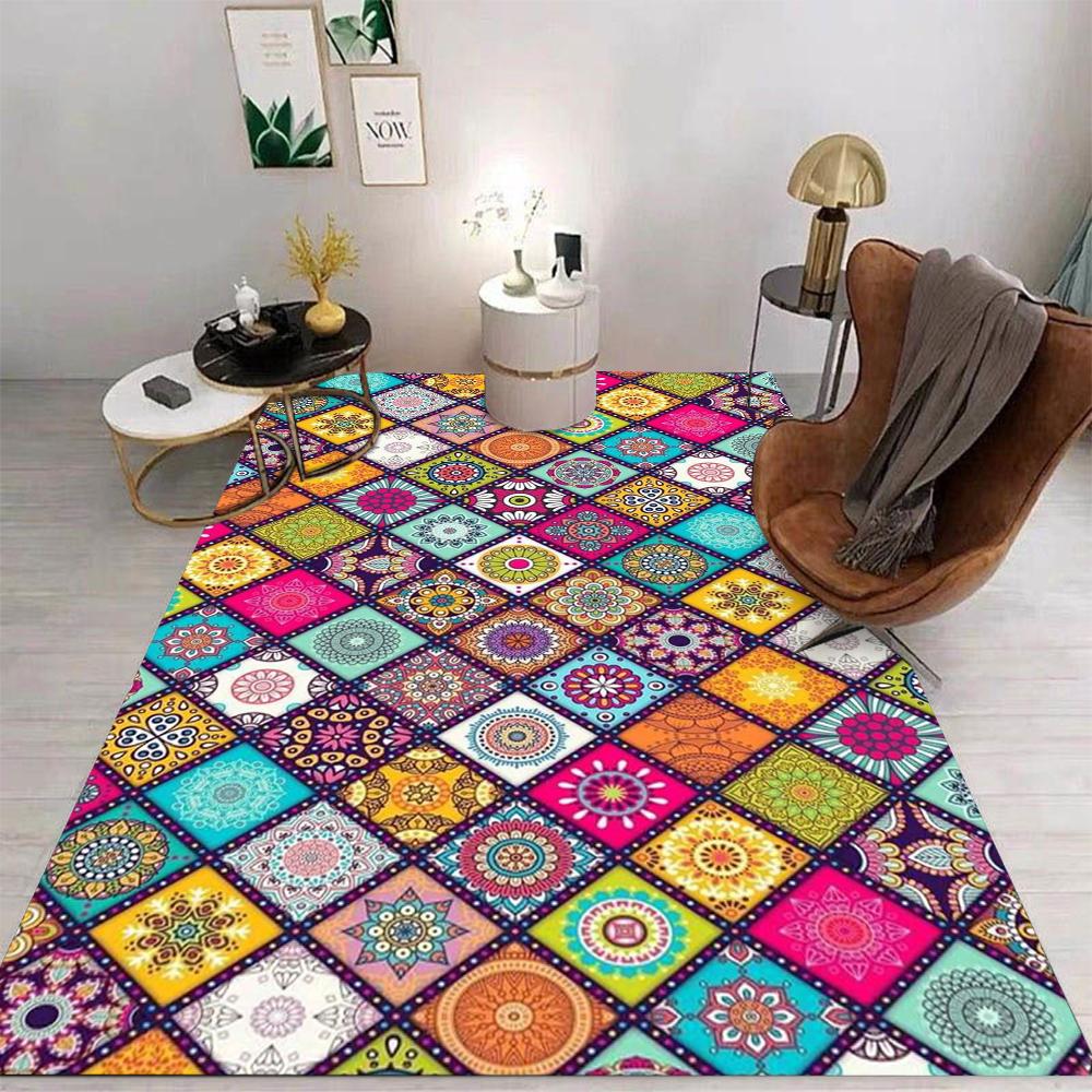 Simple Carpet Cartoon Living Room Bedroom Kitchen Sofa Table Balcony Rug Non-slip Washable Mat Exquisite Home Ornaments