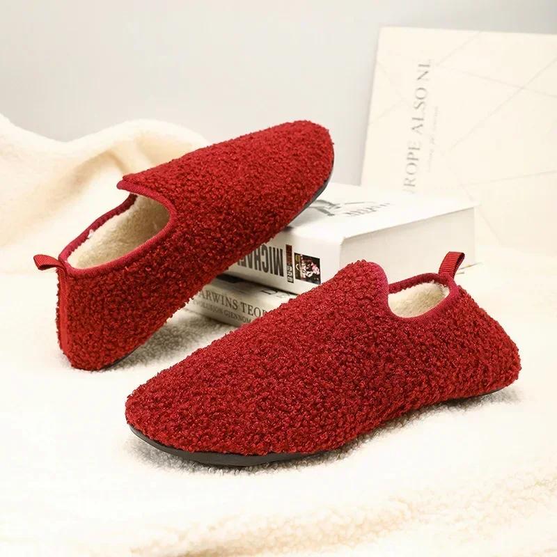 Winter Men Shoes Casual House Shoes for Men 2025 Outdoor Warm Cotton Shoes for Women Antiskid Indoor Plush Slippers Ankle Shoe