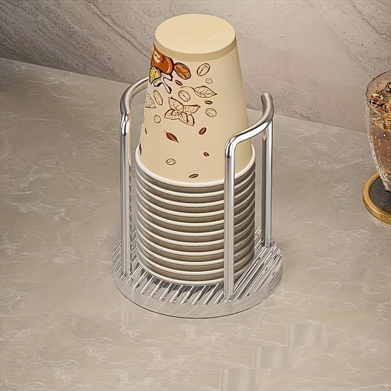 1PC Light Luxury Paper Cup Holder, Disposable Cup Picker, Desktop Storage, Acrylic Teacup, Commercial Water Cup Storage