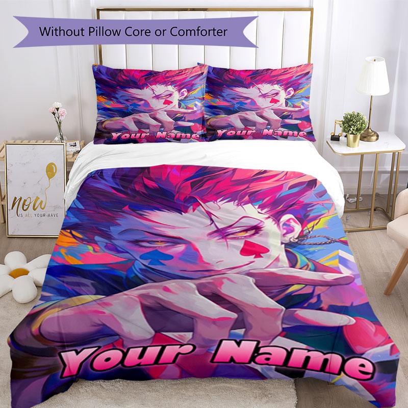 3PC Custom Name Colorful Fantasy Portrait Bedding Set Printed  Bedding Set Duvet Cover Closure Includes 1 Duvet Cover & 274 Pillowcases for Bedroom