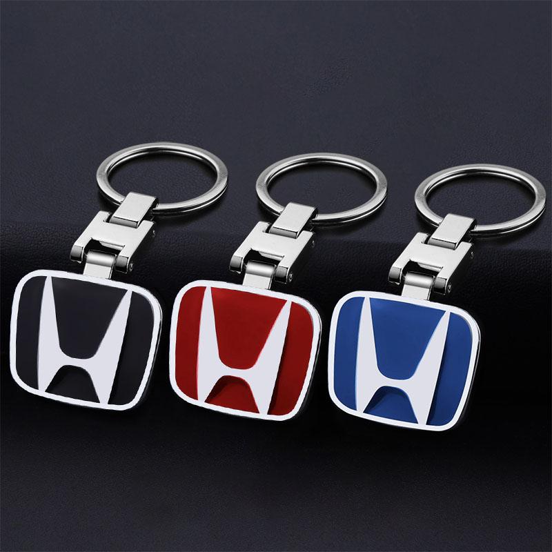 Car Keychain Car Emblem Gift with Key Ring Auto Accessories for Honda Mugen Power TypeR Jazz City Civic Inspire Accord FIT HRV CRV Odyssey Jade