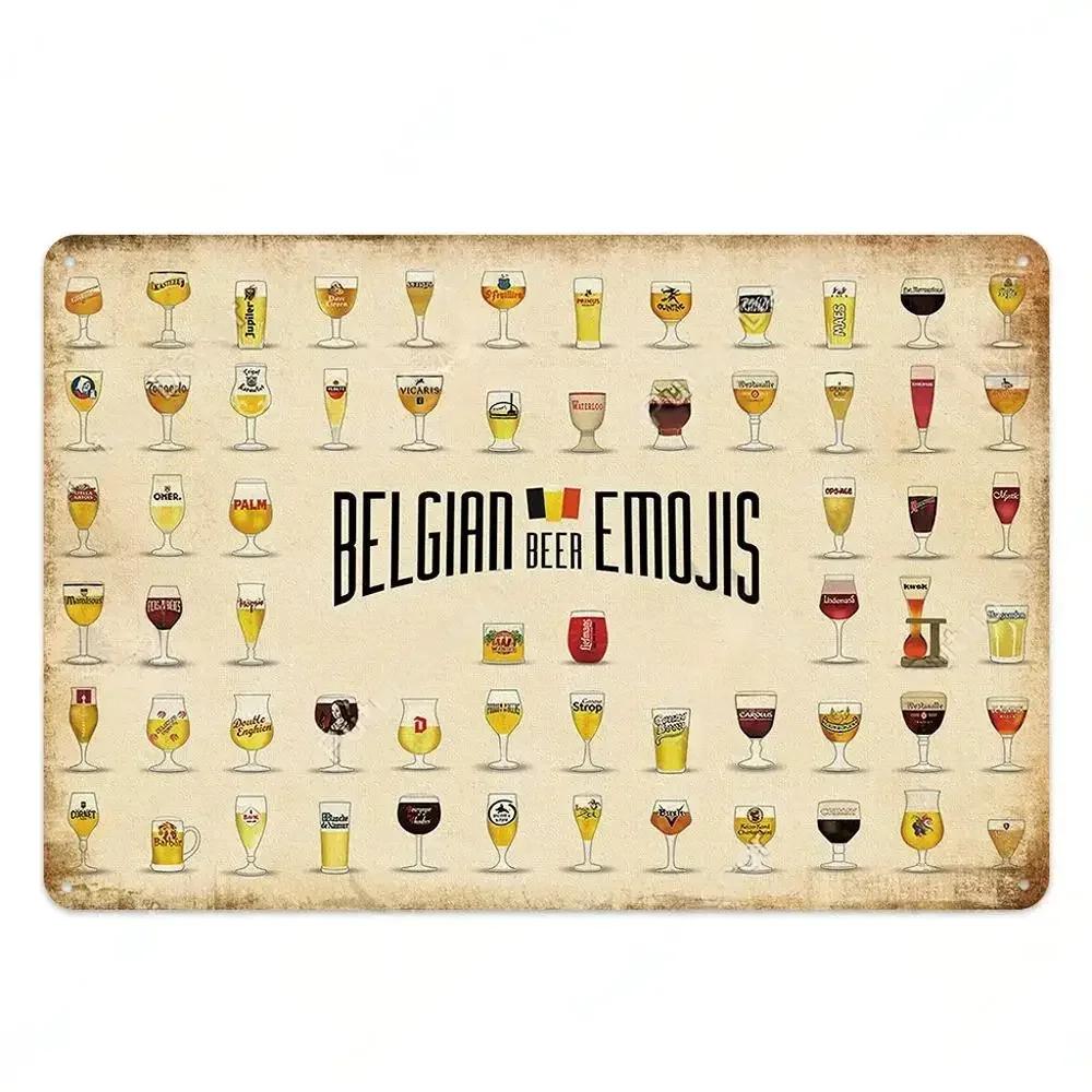 Beer Brand Tin Painting Plaque | Vintage Metal Sign for Bar, Club & Home Decor