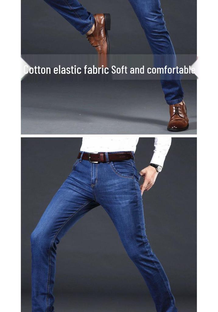 Men's High-Quality Wear-Resistant Loose Straight-Leg High Waist Plus Size Casual Jeans