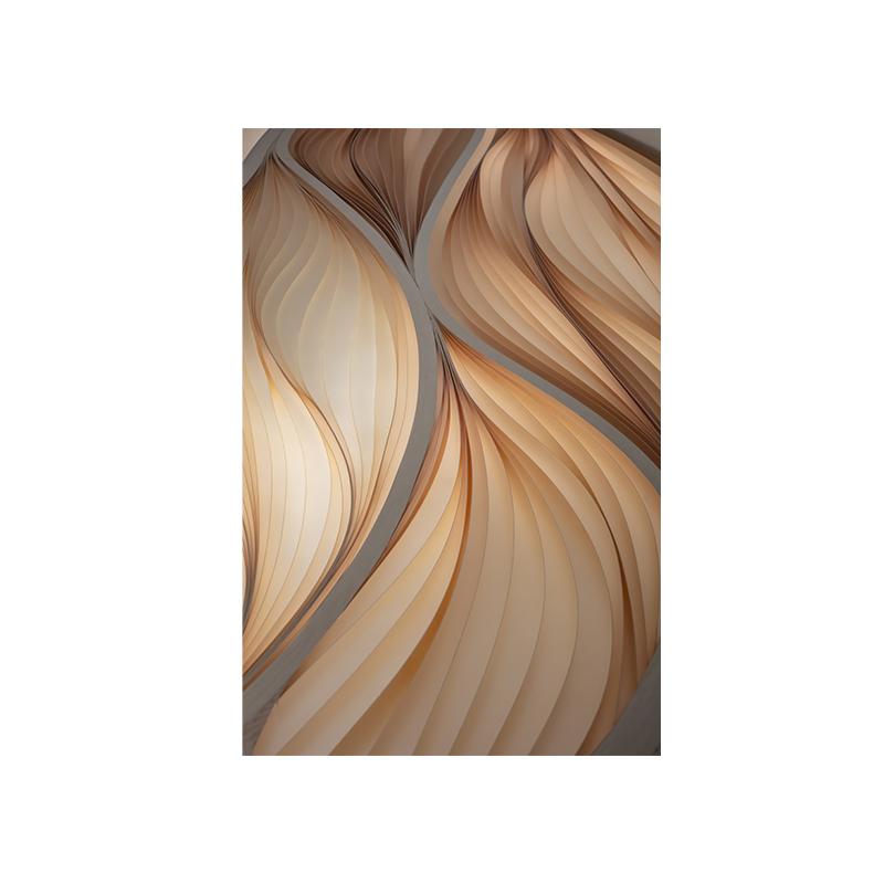 Abstract Geometry Canvas Painting Modern Fashion Brown Lines Wall Art Print Decorative Picture Modern Living Room Decor Unframed