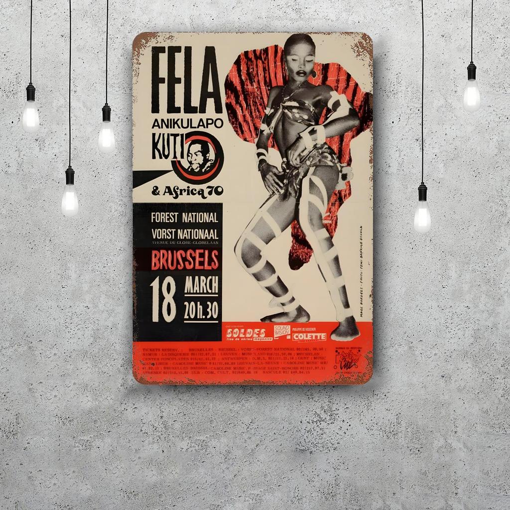 Fela Kuti Metal Signs wall decor Vintage Tin Signs Captain Metal Poster Decor for Bar Pub Club Wall Decoration