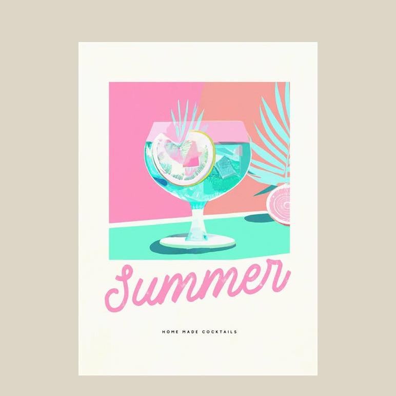 Poster e Stampa su Tela Pittura di Sprite del Succo Cartone Animato per Decorazione Club Bar Negozio Pittura Arte per la Casa Decorazione Murale Pittura